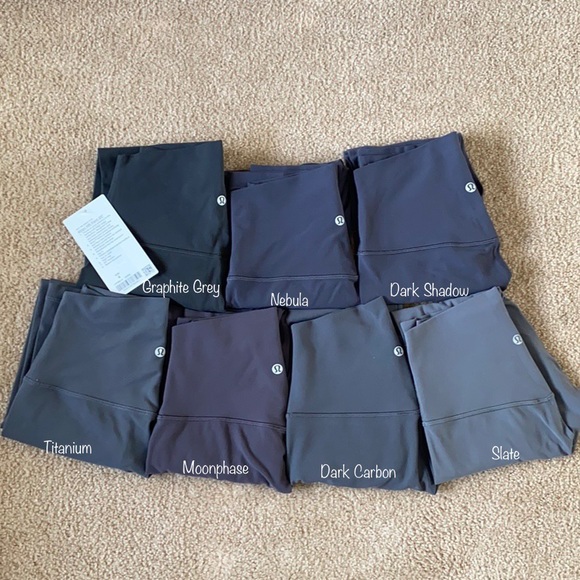 Lululemon Align Greys Color Comparison & Size Dots - Picture 1 of 9